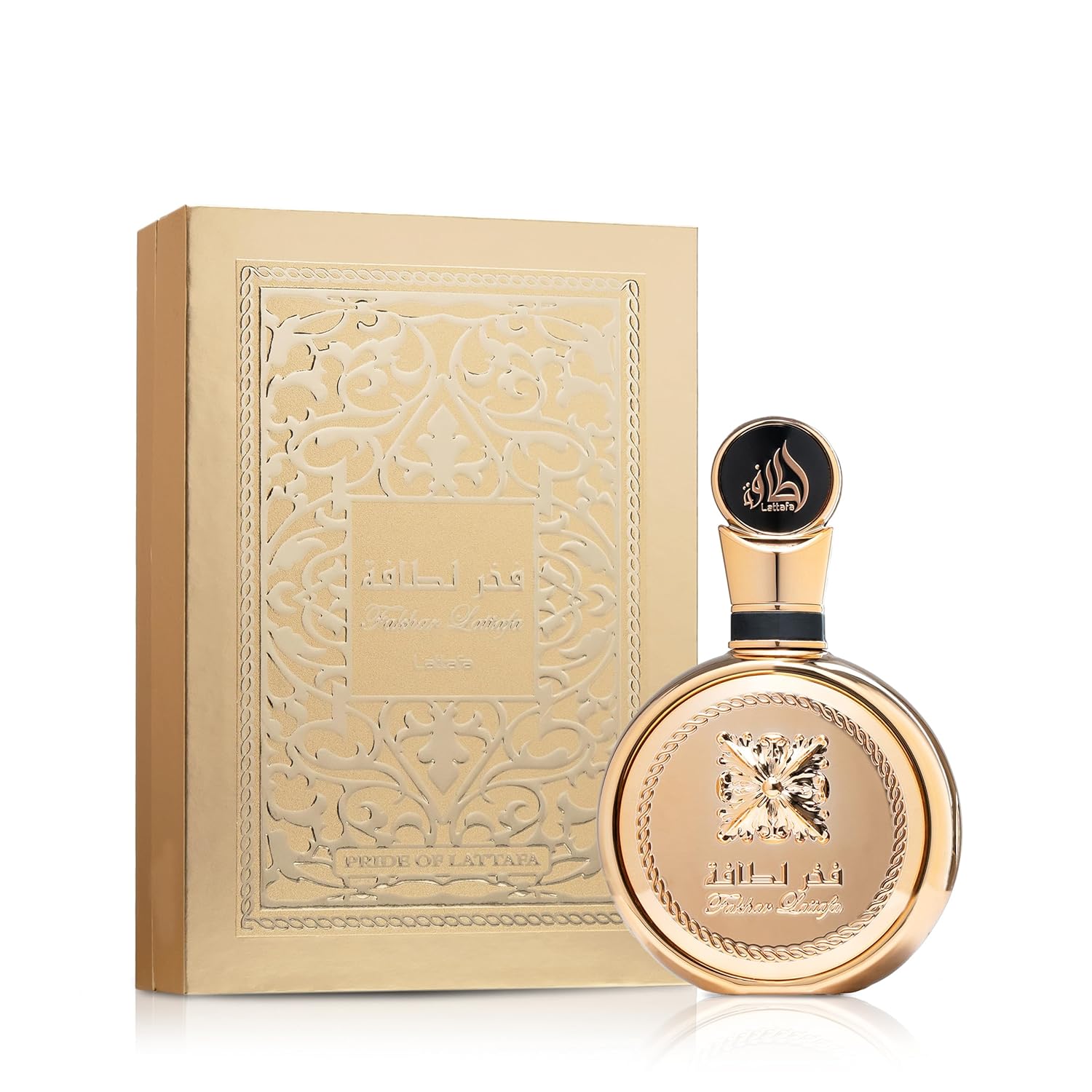Lattafa Fakhar Gold Extrait - Floral, Amber, Woody - Eau de Parfum Long-Lasting Fragrance for Unisex, 3.40 Ounce / 100 ml