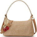 Women'S Straw Woven Shoulder Bag Beach Purse Summer Vacation Tote Handbag