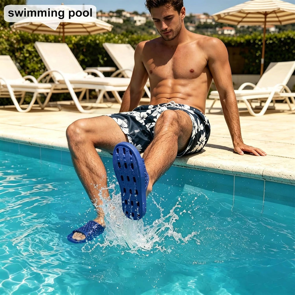 Shower Shoes Men Quick Drying Women Shower Sandals Non-Slip Comfortable House Slippers Bathroom Hotel Flip Flops Slides With Students Gym