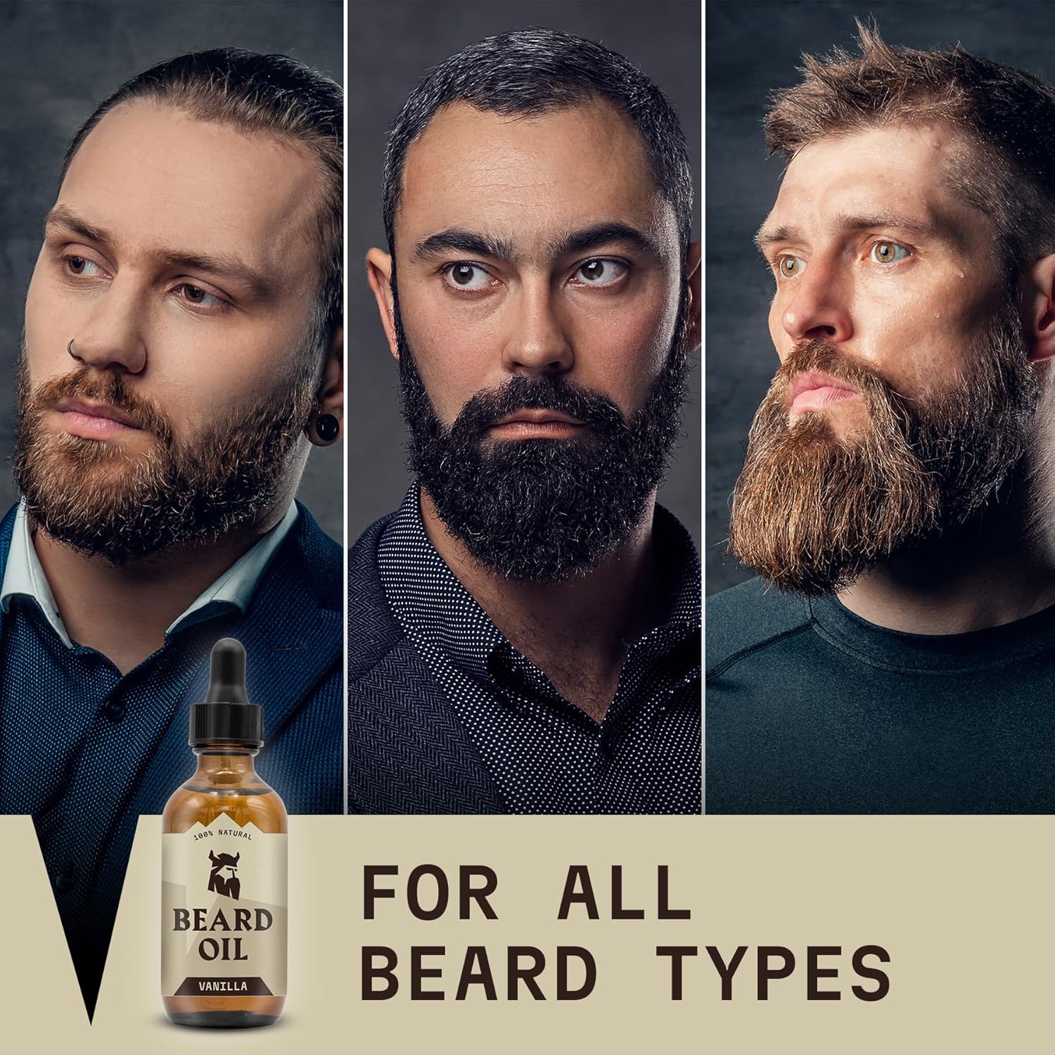 Striking Viking Vanilla Beard Oil for Men - Naturally Derived Conditioner with Argan & Jojoba Oils for Softening, Moisturizing and Growth (2 Oz)