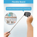 Cuncui Fly Swatter Set Of 2, Telescopic Fly Swatters-Black & Blue | Cuncui Fly Swatter 2 Pack, Durable Telescopic Stainless Steel Extendable Handles, For Home And Office, 2Pcs, 2 Colors