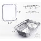 55 Pack - Aluminum Pan/Containers With Lids/Foil Containers/Aluminum Pans With Lids/Take Out Containers/Disposable Pans/Aluminum Foil Food Containers/Freezer Meals Containers (1 Lb)