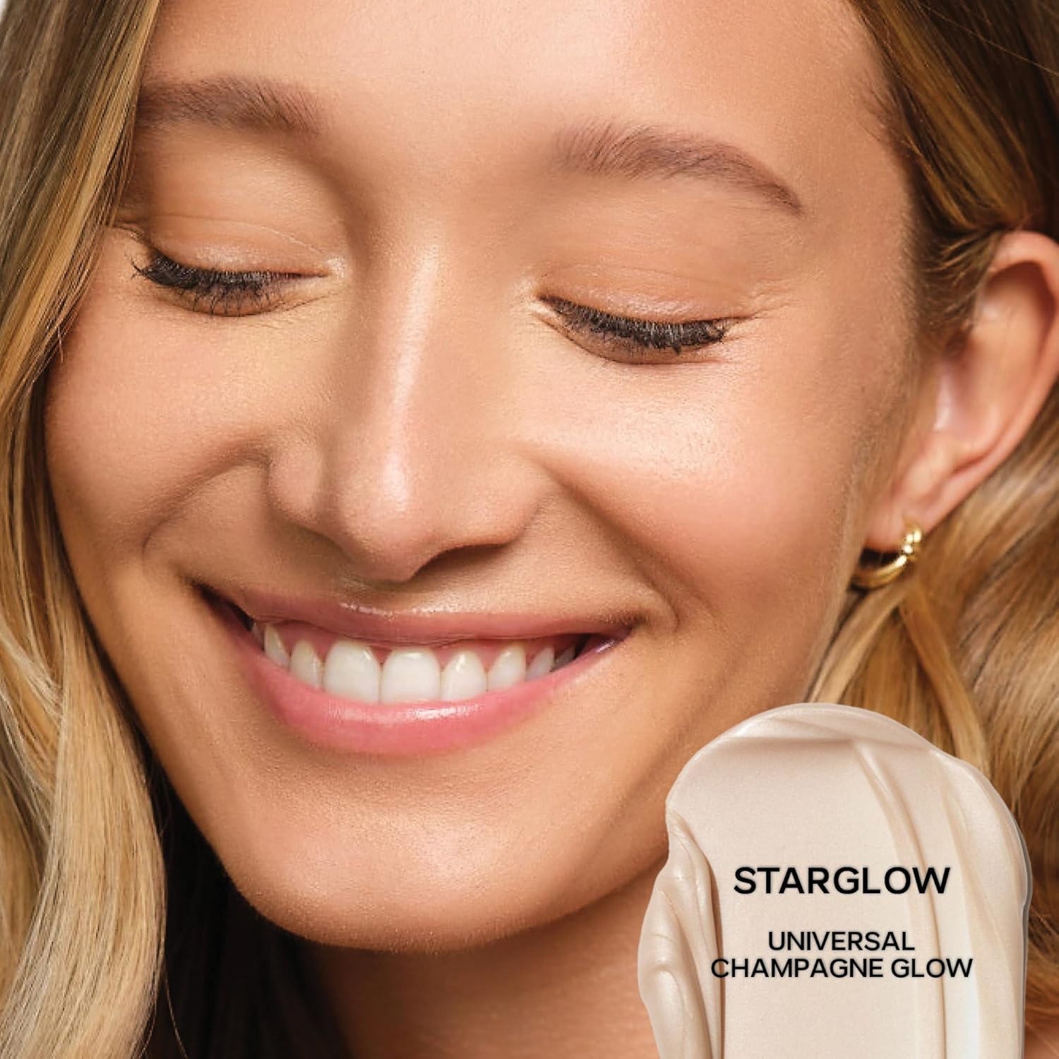Saie Glowy Super Gel - Hydrating Makeup Primer and Illuminating Glow Serum Enriched with Vitamin C and Squalane Oil - All-Over Liquid Highlighter Makeup for Instant Glass Skin - Starglow (1 oz)