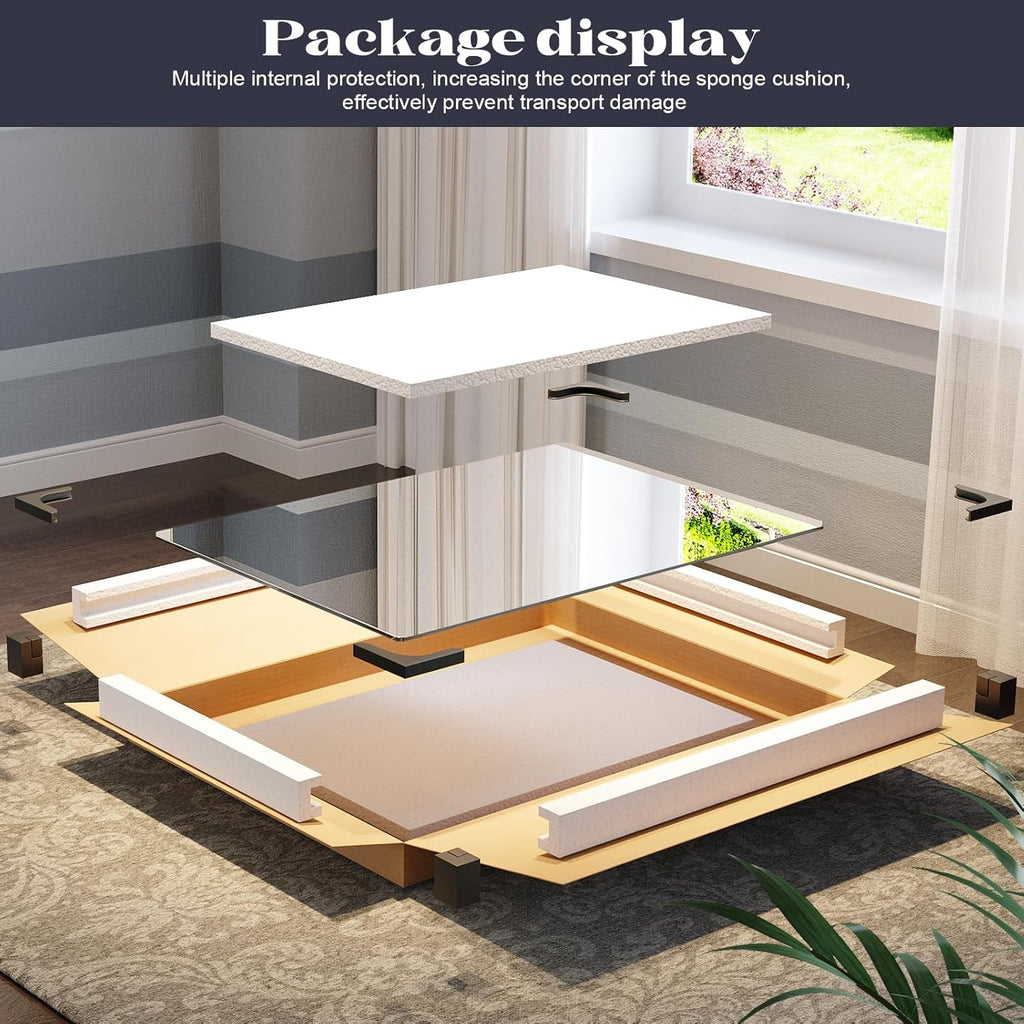 Frameless Bathroom Mirror, 24"x36" Frameless Vanity Mirror, Tempered Glass Rectangle Frameless Wall Mirror, Bathroom Mirrors for Over Sink, Living Room, Bedroom, Entryway