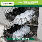 Freshware Meal Prep Containers [50 Pack] 1 Compartment With Lids, Food Storage Containers, Bento Box, Bpa Free, Stackable, Microwave/Dishwasher/Freezer Safe (24 Oz)