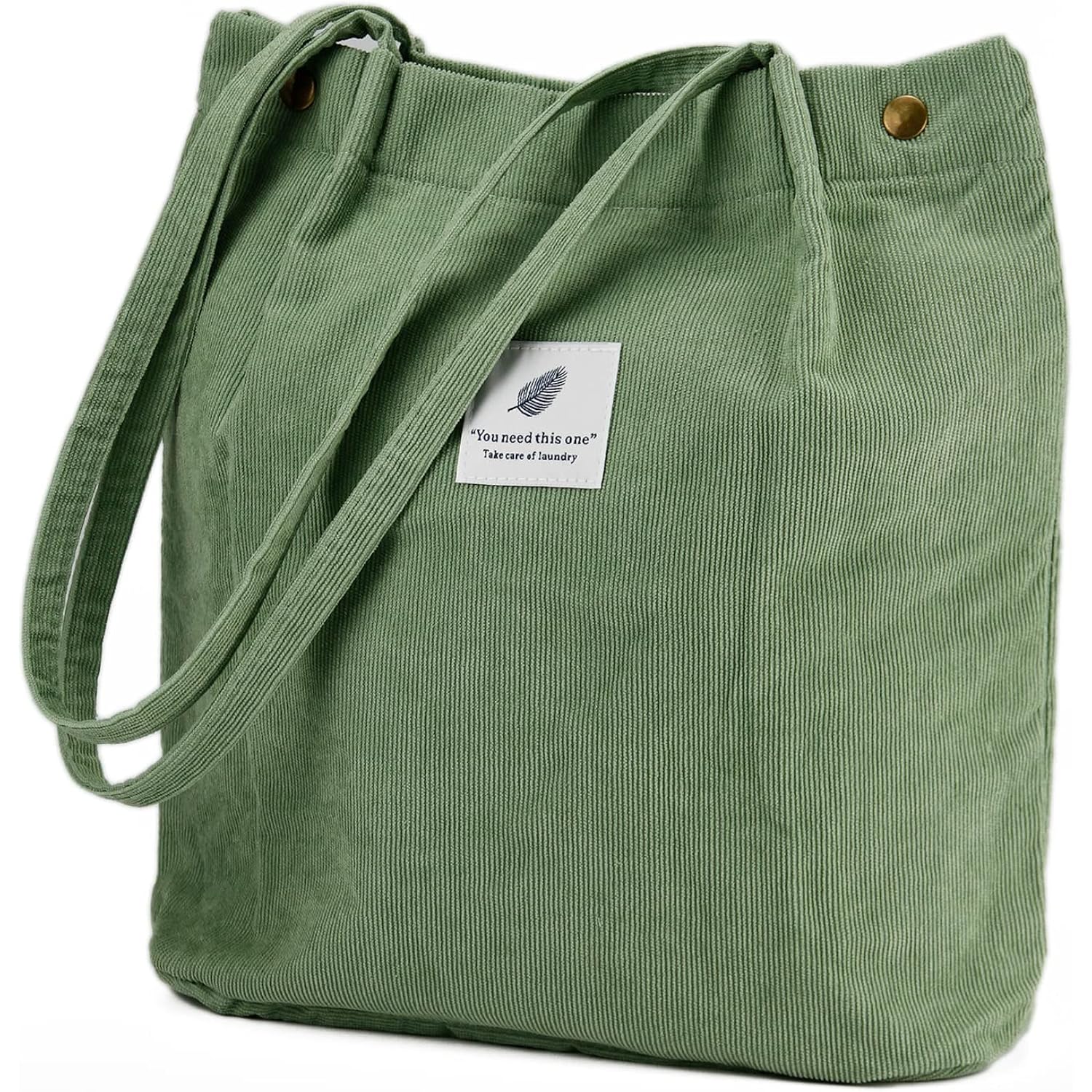 Corduroy Tote Bag Cute Tote Bags for Women Shoulder Bag with Inner Pocket for Work Beach Travel and Shopping Grocery