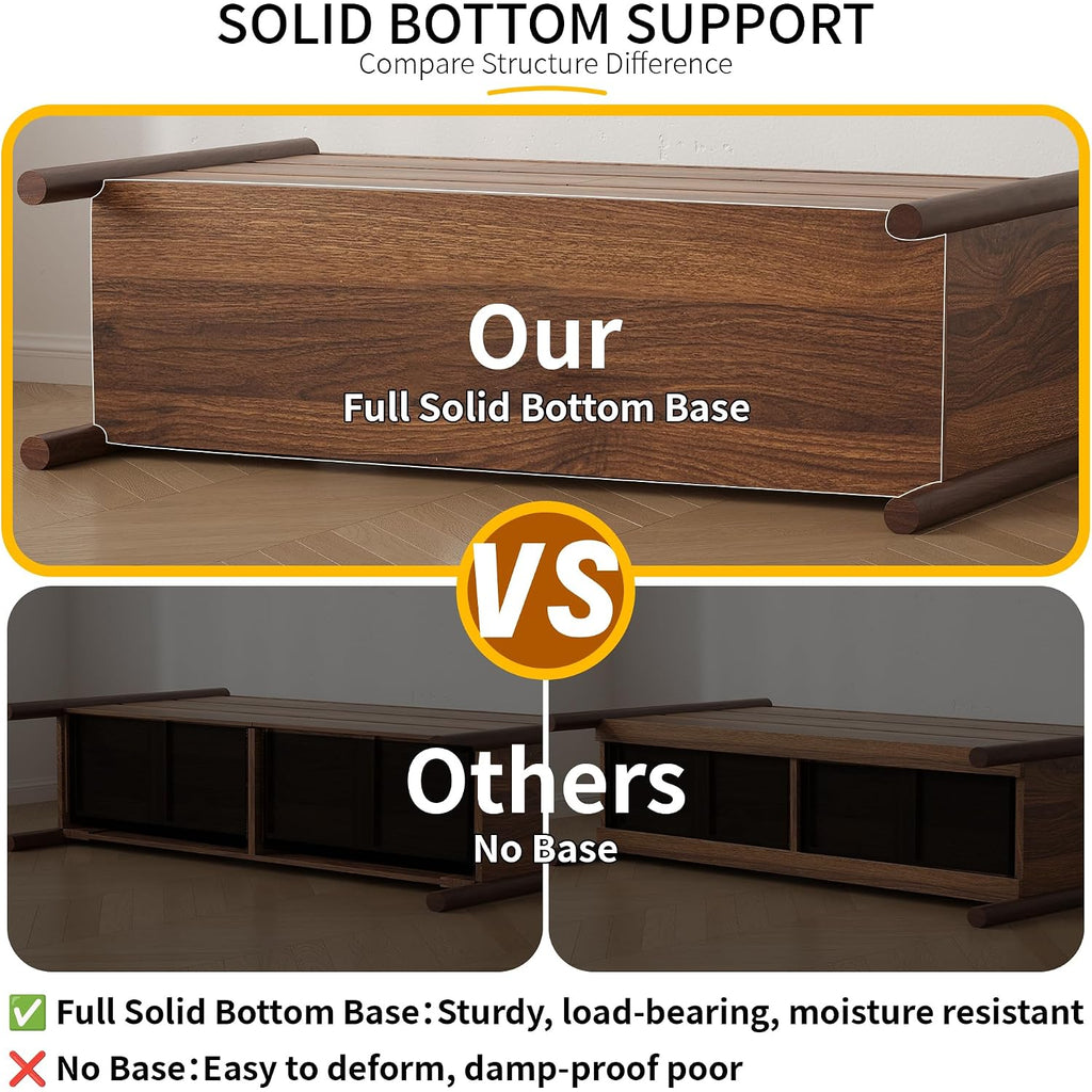63" Wide 9-Drawer Dresser For Bedroom, Mid-Century Modern Chest With Solid Wood Legs, Concealed Handle,Large Wood Storage Organizer, Bedroom Storage,Walnut