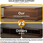 63" Wide 9-Drawer Dresser For Bedroom, Mid-Century Modern Chest With Solid Wood Legs, Concealed Handle,Large Wood Storage Organizer, Bedroom Storage,Walnut