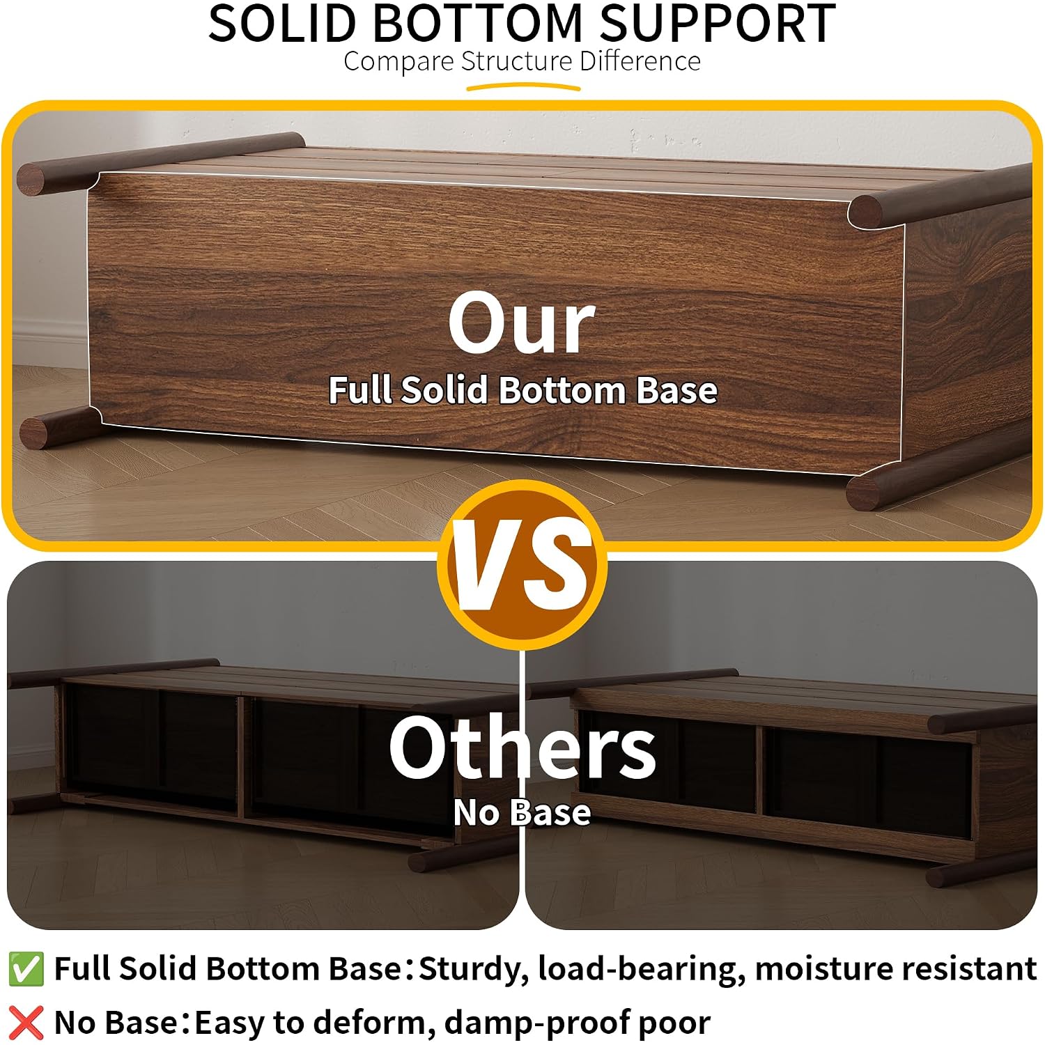 63" Wide 9-Drawer Dresser For Bedroom, Mid-Century Modern Chest With Solid Wood Legs, Concealed Handle,Large Wood Storage Organizer, Bedroom Storage,Walnut