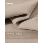 Coofandy Mens Casual Shorts Cotton Drawstring 9 Inch Chino Shorts Stretch Elastic Waist Summer Beach Golf Shorts
