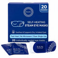 Rain - Heated Eye Mask For Dry Eyes, Self Heating Steam Eye Masks Disposable, Warm Compress For Eyes, Stye Treatment, Moist Heat, Unscented, No Microwave, Travel Ready (20 Masks)