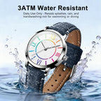 Bisley Fashion Analog Watch For Women Colorful Roman Numerals Watch Waterproof