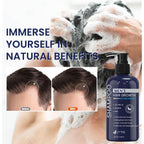 Uttse Biotin Hair Growth Shampoo For Men: Natural Thickening Shampoo With Tea Tree Oil Ginseng Mint For Hair Loss And Thinning Hair - 10.1 Fl.Oz, Dark Blue