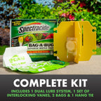 Spectracide Bag-A-Bug Japanese Beetle Trap Bundle, 1 Dual Lure System With 2 Replacement Lure Refills