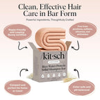 Kitsch Rice Water Shampoo Bar Soap For Hair Growth – Made In Usa, 3.5 Oz | Strengthening Hair Shampoo For Women & Men – Reduce Breakage, Boosts Shine – Paraben, Silicone & Sulfate-Free Hair Care