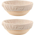 Doyolla Bread Proofing Baskets Set Of 2 8.5 Inch Round Dough Proofing Bowls And Liners Perfect Home Sourdough Bread Baking Supplies