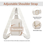 DIOMO Anti Theft Small Sling Bag for Women Cross Body Bag Trendy, RFID Fanny Packs Vegan Leather for Women Travel Belt Purse