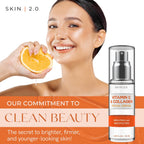Skin 2.0 Vitamin C Serum - Dermatologist Tested, Anti-Aging & Dark Spot Remover - Brightening, Clean Beauty, Cruelty-Free, Korean Skincare For Glass Skin, All Skin Types - 1.69 Fl. Oz