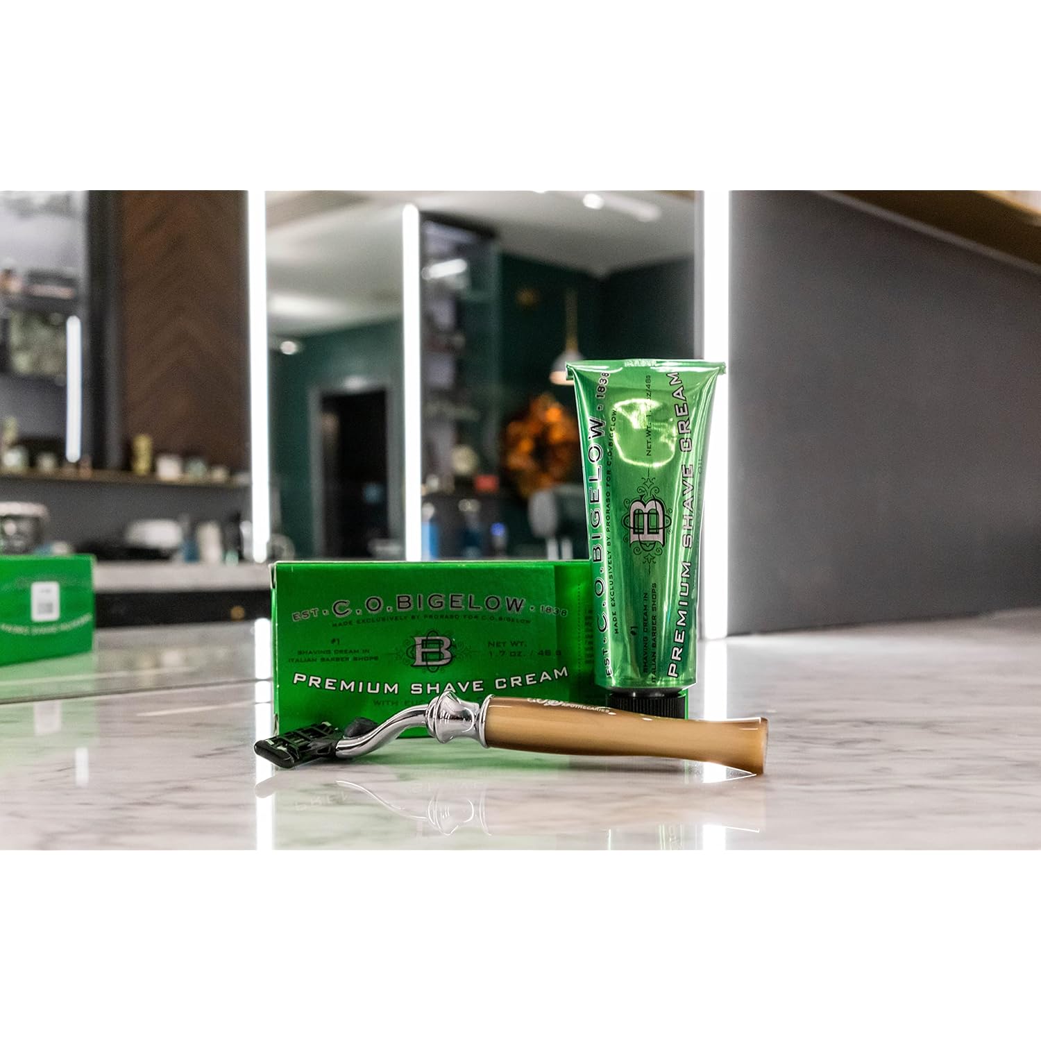 C.O. Bigelow Shaving Cream, 5.2 oz Mens Shaving Cream with Eucalyptus Oil for Sensitive Skin & All Skin Types