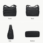 Volganik Rock Rfid Purses For Women Fabric Nylon Multi Pocket Crossbody Bag Ladies Travel Handbag