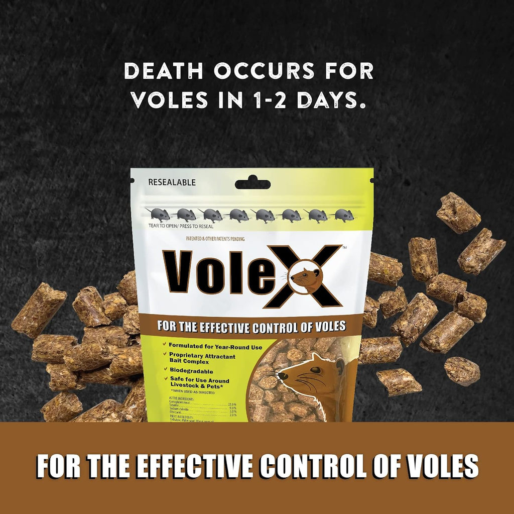 Volex - Effective Against All Species Of Voles. Safe For Use Around People, Pets, Livestock, And Wildlife
