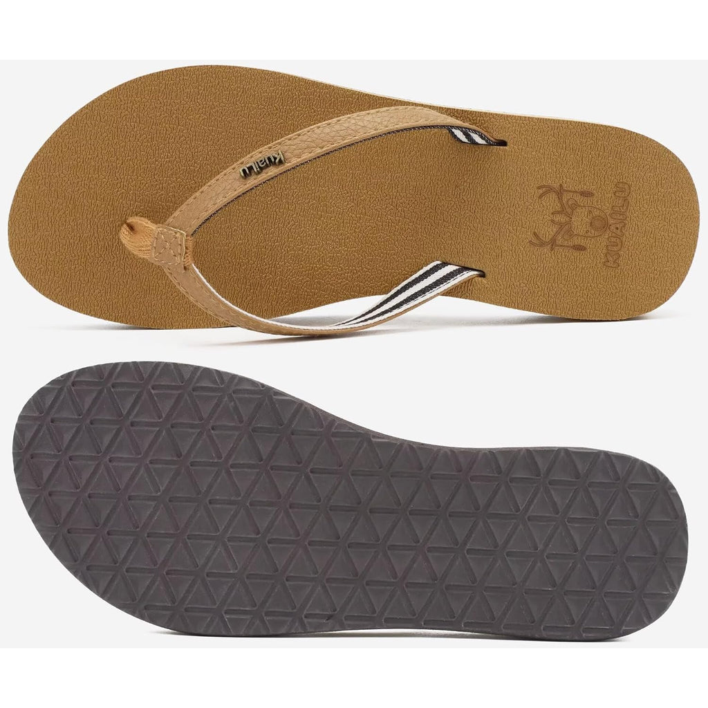 Kuailu Womens Arch Support Flip Flops Comfortable Yoga Mat Slip On Summer Beach Walking Thong Cushion Sandals