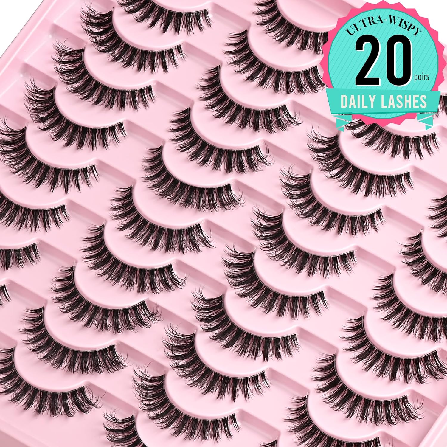 Lashes False Eyelashes Cat Eye Fake Lash Strips Natural Wispy Eyelash Pack Short Mink Cateye Strip Lashes Natural Look Clear Band Demi Wispies Pestañas Postizas For Daily Makeup And Beginners