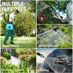 Battery Powered Sprayer 2 Gallon, Powerful Electric Weed Sprayer Pump | Garden Sprayer With Usb Rechargeable Handle, 5 Mist Nozzles, Retractable Wand, Adjustable Strap For Lawn, Yard