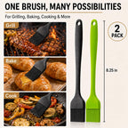 Silicone Basting Pastry Brush For Baking Cooking Bbq Grill Spread Oil Butter Sauce 2 Pack