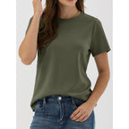 ANRABESS Women Short Sleeve Tops Summer Basic Tee Wrinkle-Free Trendy Cute T Shirts 2026 Spring Business Casual Outfits