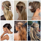 Smksl 12 Pcs Hair Claw Clips For Women & Girls 3 Styles Hair Accessories | Durable & Sturdy Plastic Matte Clips For Thin Thick & Curly Hair, Strong Hold & Non-Slip, Ideal Stylish Gifts For Ladies