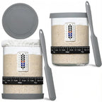 2 Pack Premium Pro Sourdough Starter Jar Kit - 40Oz Large Wide Mouth Sourdough Bread Jar With Marked Feeding Band, Thermometer, Scraper, Cloth Cover & Silicone Lid/Base, Glass Container, Baking Supply