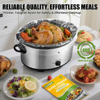 Olesbur 30 Count Slow Cooker Liners, 13"X21", Fits 3-8 Quarts, Disposable Pot Liners Compatible With Crockpot, Oval Large Size, Bpa-Free Cooking Bags, Kitchen Accessories, Cook With Ease