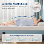 Amazon Basics Memory Foam Mattress, Soft Plush Feel, Breathable, 6 Inch, Twin, White/Grey