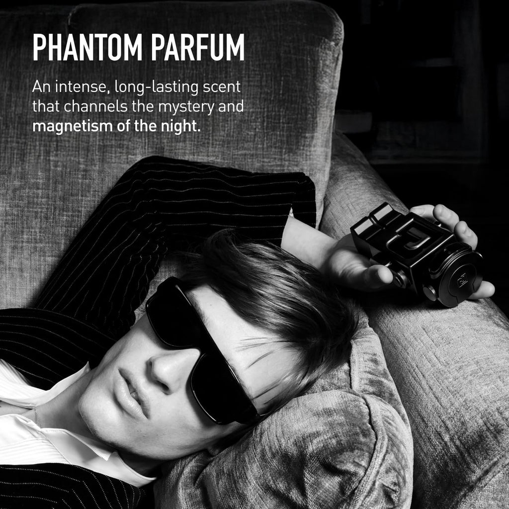 Rabanne Phantom Parfum For Men - Aromatic Woody Amber Perfume With Lavender, Vanilla & Vetiver - Long Lasting & Addictive Refillable Fragrance Spray From Paris