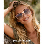Sunglasses-women Polarized Sunglasses-womens: Trendy Sun Glasses polarized UV400 Protection Fashion Sunglasses A01-gradient Brown + Clear Pink + Clear Brown