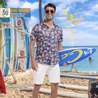 Mens Hawaiian Shirts Regular Fit Short Sleeve Casual Button Down Summer Tropical Beach Shirts