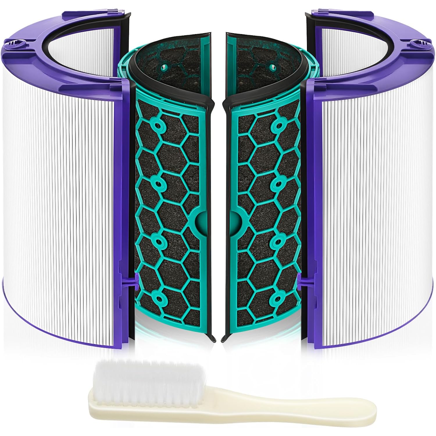 Tp04 Replacement Filter For Dyson Hp04 Tp04 Dp04 Tp05 Dp05 Air Purifi-Er Sealed Two Stage 360° Pure Cool Fan Combi Glass Hepa Filter & Activated Carbon Filter (Not For Hp07,Tp01,Tp02,Tp07,Hp09)