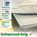 Non Slip Mattress Gripper Pad Stop Mattress, Keep Topper From Sliding - Anti Slip Grip Pads Holder Stop Couch Cushion, Sofa Cushions, Patio & Furniture To Prevent Sliding (Twin)