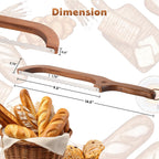 Pranski Bread Knife for Homemade Bread 14.5'' Sourdough Bread Knife, Premium Slicer for Homemade Bread, Baguettes and More Cuts Thin, Ergonomic Handler Premium Sharpness Blade