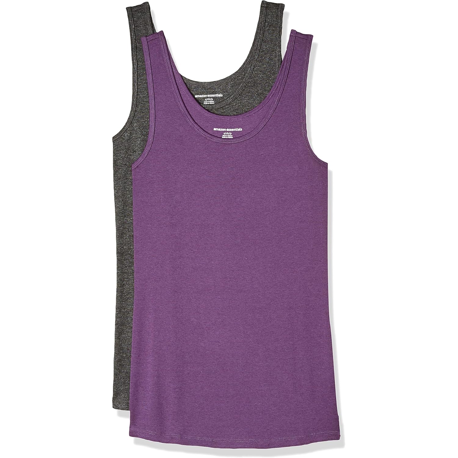 Amazon Essentials Women's Slim-Fit Ribbed Scoop Neck Tank Tops