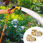 Liulo Tool Garden Hose Repair Connector With Clamps, Fit For 3/4" Or 5/8" Aluminum Garden Hose Fitting, Male And Female Hose Fittings, 5 Sets