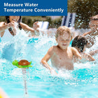 Floating Pool Thermometer, Large Display With String Easy To Read, Shatter Resistant, For Outdoor & Indoor Swimming Pools, Spas, Hot Tubs & Aquariums (Turtle)