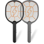 2-Pack Electric Fly Swatter – Battery Powered Mosquito & Bug Zapper Racket With Safe Mesh & Wall-Mount Design For Indoor And Outdoor Use (Black & Gray)