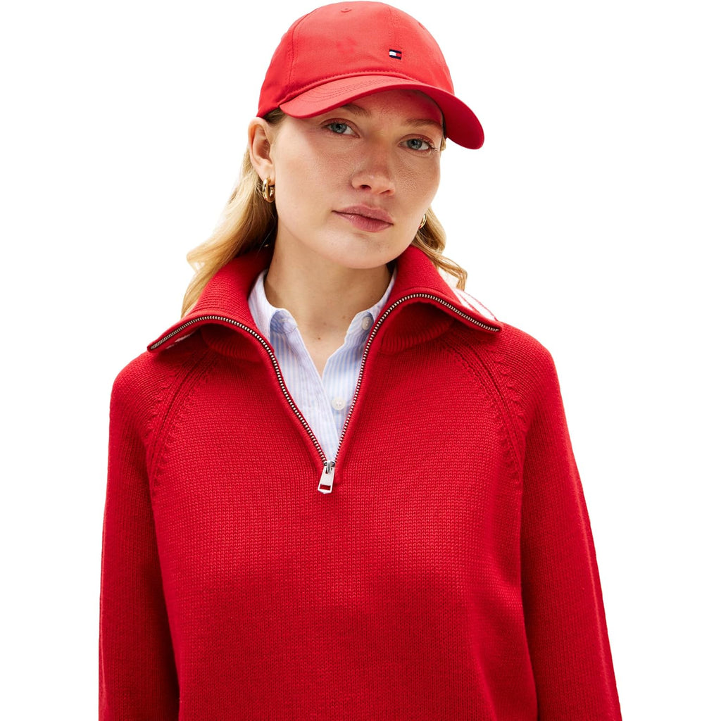 Tommy Hilfiger Women's Tommy Hilfiger Hats for Women | Cotton Logo Adjustable Baseball Cap Primary Red