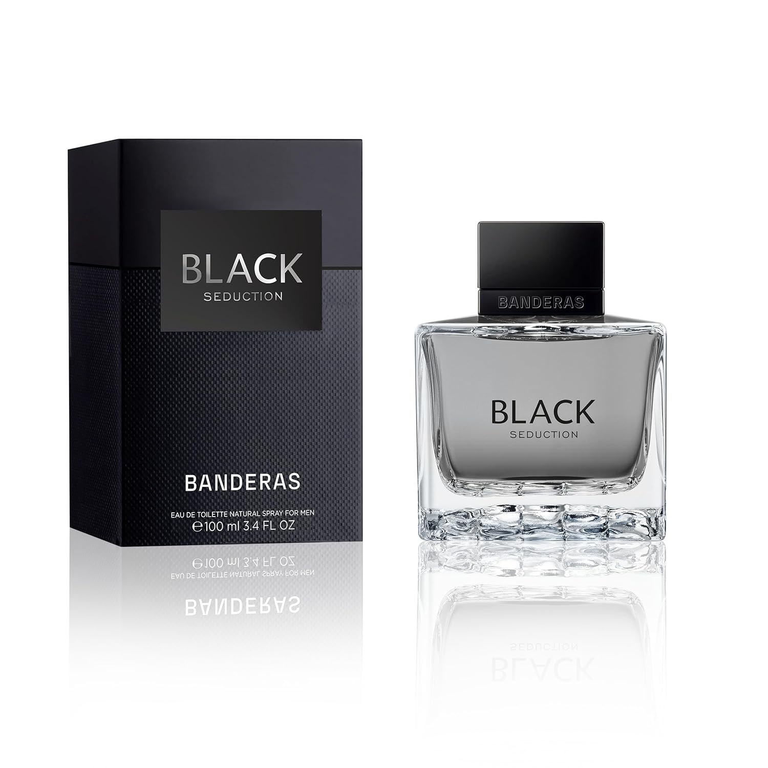 Antonio Banderas Seduction In Black Eau De Toilette Spray for Men, 3.4 Ounce