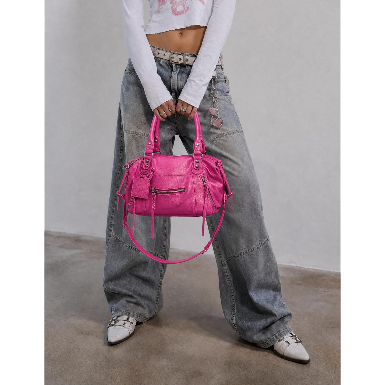 Babysun Mini City Bags Vegan Leather Tote Bag (8L) Pu Hobo Bags For Women Small Shoulder Crossbody Handbag With Strap