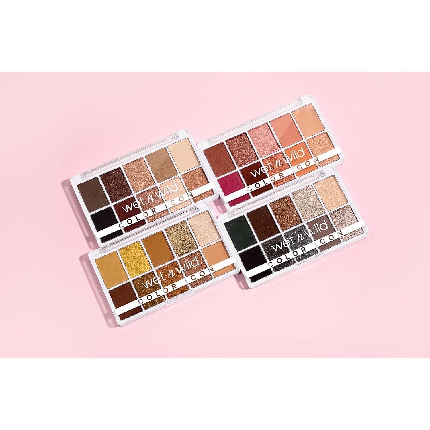 Wet N Wild Color Icon 10-Pan Eyeshadow Makeup Palette, Brown Nude Awakening, Long Lasting, Shimmer, Metallic, Glittery, Matte, Rich Smooth Pigment, Cruelty Free