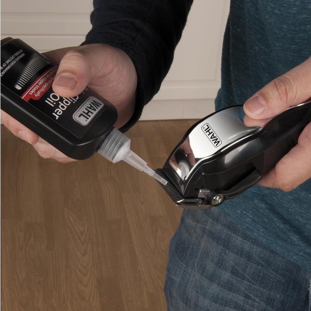 Wahl Premium Hair Clipper Blade Lubricating Oil For Clippers, Trimmers, & Blade Corrosion For Rust Prevention – 4 Fluid Ounces – Model 3310-300A