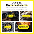 Lodge Seasoned Cast Iron Skillet 12 Inches - Quality Frying Pan for the Stove, Oven, Grill & Campfire - Includes Silicone Hot Handle Holder - Non-Toxic, Nonstick & Long-Lasting